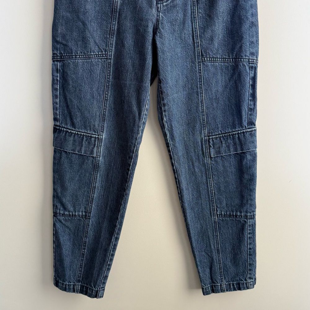 J BRAND Athena Cropped Paperbag Jeans Utility Cargo Blue Denim Pants Size 27 - Picture 9 of 15